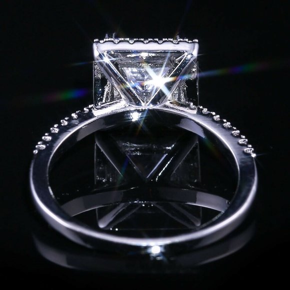 thumbnail image 2 of Handmade 925 Sterling Silver 1.5ct Baguette Tanzanite & White Sapphire Ring - Solitaire Style 2 of 6